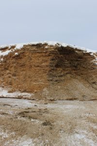 Haylage stored in bunkers at Sawyer's Dairy Farm in Newport.